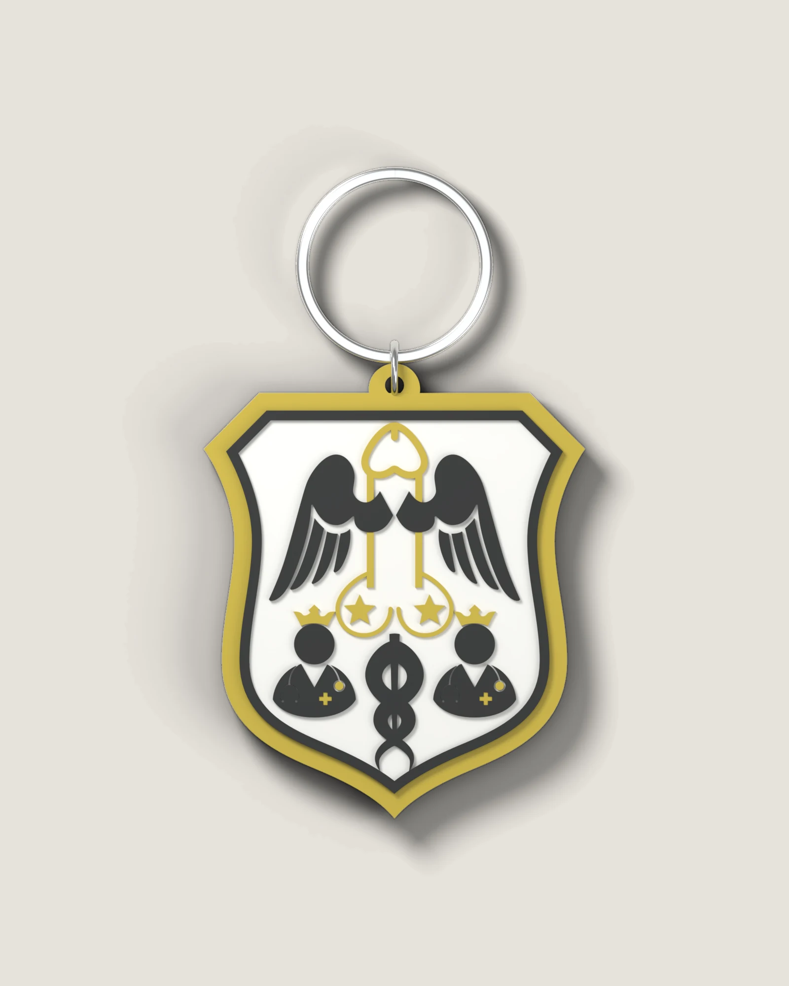 Wappen Anhänger aus Weichgummi mit Schlüsselring